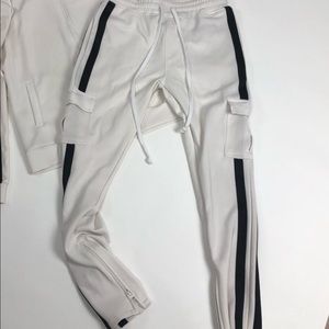 White Fashion Nova Track Pants